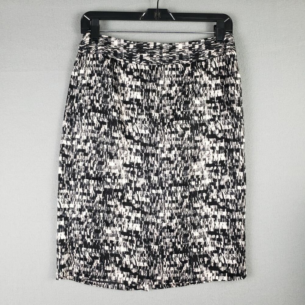 Banana Republic Size‎ 2 Pencil Skirt Pixelated Checker Print Office Siren Career